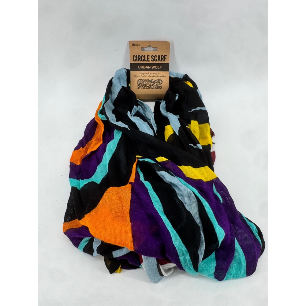 Native Origins Urban Wolf Circle Scarf 100% Bamboo Maynard Johnny